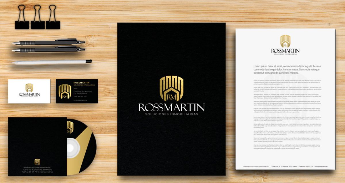 Portafolio: Rossmartin  - Diseño de imagen corporativa